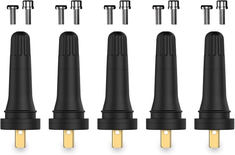 SUN SOUL TPMS 20008 Replacement Tire Pressure Sensor Rubber Valve Stems for 0.453 inch 11.5mm Rim Holes on Standard Vehicle Tires, Pack of 5 Sets TPMS Valve Stems - Image 1